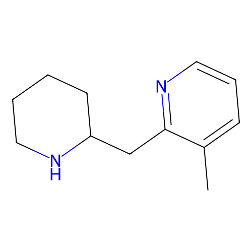 3-Methyl-2-(piperidin-2-ylmethyl)pyridine structure