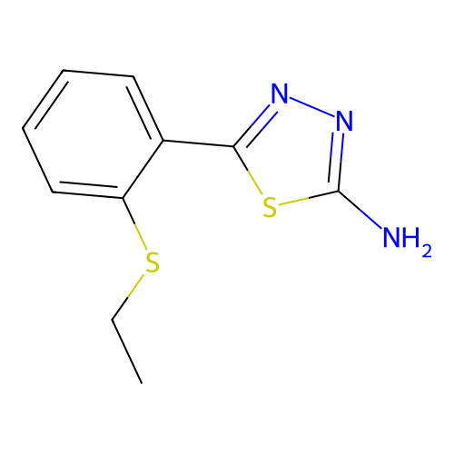 5-[2-(Ethylsulfanyl)phenyl]-1,3,4-thiadiazol-2-ylamine structure