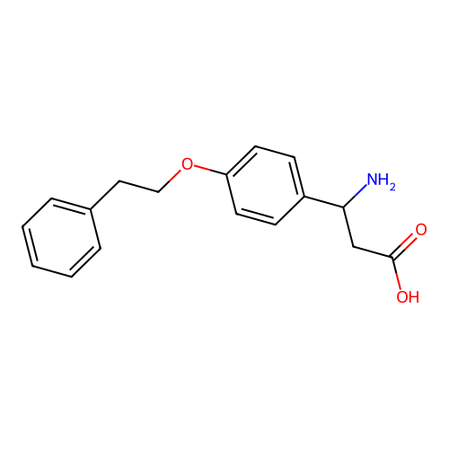 3-Amino-3-[4-(2-phenylethoxy)phenyl]propanoic acid structure