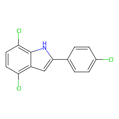 4,7-dichloro-2-(4-chlorophenyl)-1H-indole structure