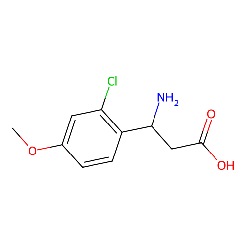 3-Amino-3-(2-chloro-4-methoxyphenyl)propanoic acid structure