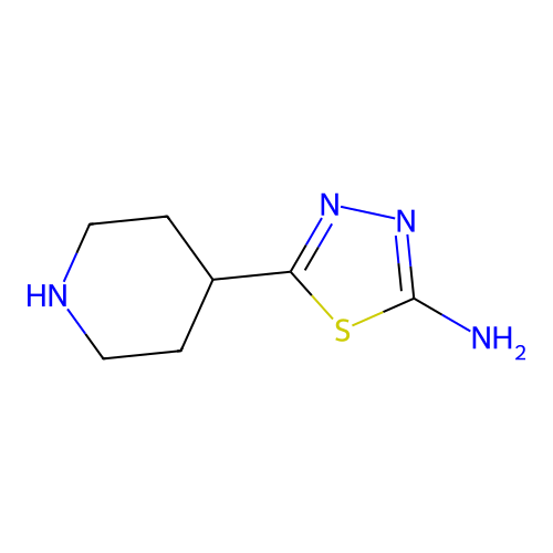 5-(Piperidin-4-yl)-1,3,4-thiadiazol-2-amine structure