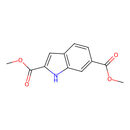 dimethyl 1H-indole-2,6-dicarboxylate structure