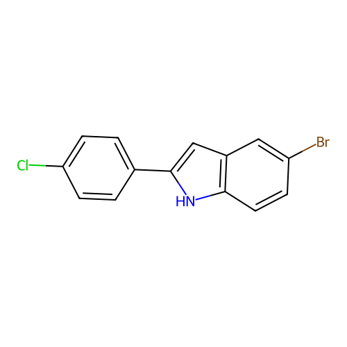 5-bromo-2-(4-chlorophenyl)-1H-indole structure