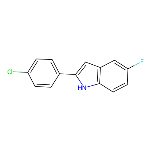 2-(4-chlorophenyl)-5-fluoro-1H-indole structure