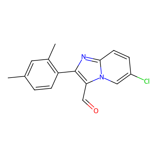 6-Chloro-2-(2,4-dimethylphenyl)imidazo[1,2-a]pyridine-3-carbaldehyde structure