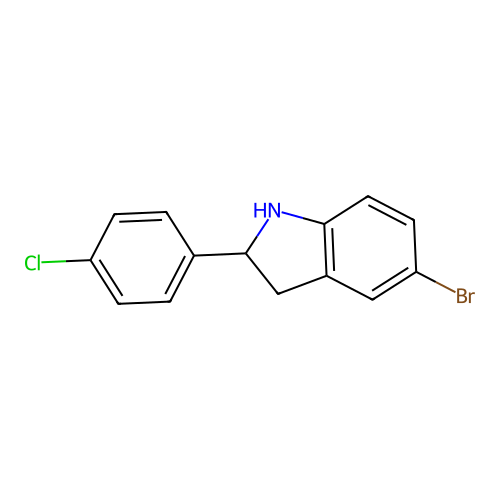 5-Bromo-2-(4-chlorophenyl)indoline structure