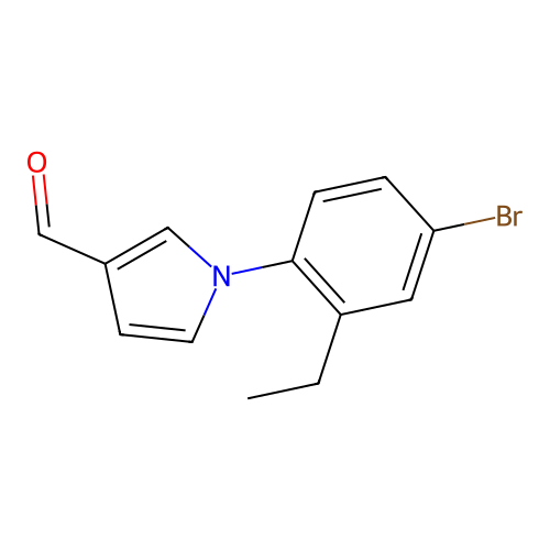 1-(4-bromo-2-ethylphenyl)-1H-pyrrole-3-carbaldehyde structure