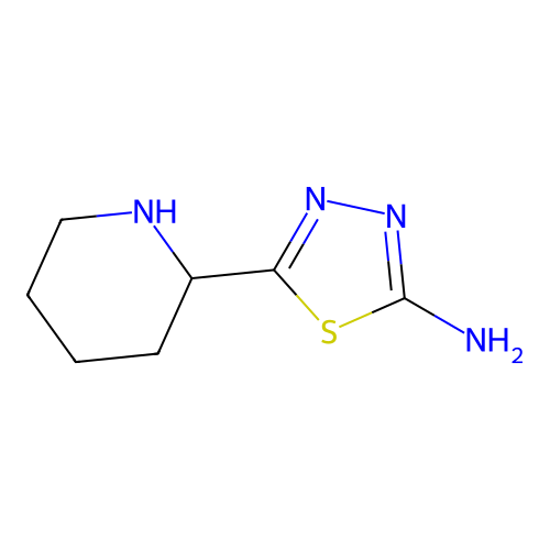 5-(Piperidin-2-yl)-1,3,4-thiadiazol-2-amine structure