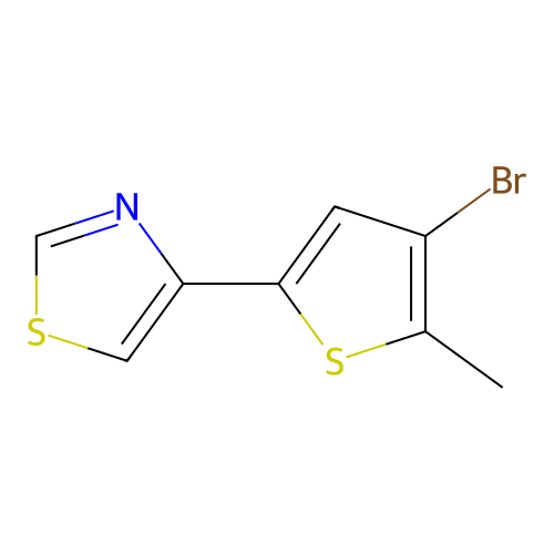 4-(4-Bromo-5-methyl-2-thienyl)-1,3-thiazole structure