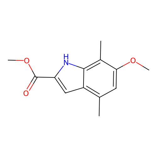 methyl 6-methoxy-4,7-dimethyl-1H-indole-2-carboxylate structure