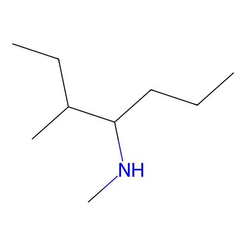 N,3-dimethylheptan-4-amine structure