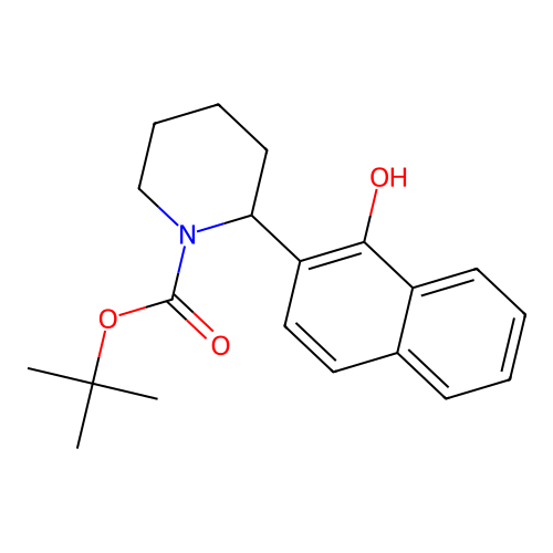 Tert-butyl 2-(1-hydroxynaphthalen-2-yl)piperidine-1-carboxylate structure