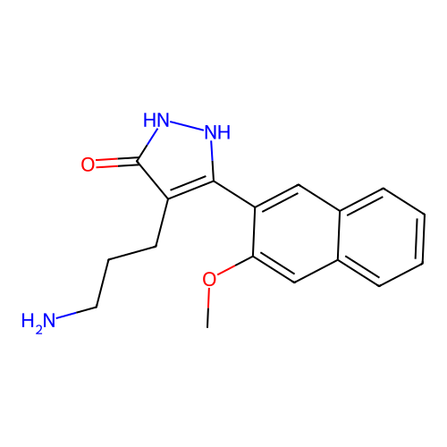 4-(3-Aminopropyl)-5-(3-methoxynaphthalen-2-yl)-1,2-dihydropyrazol-3-one structure