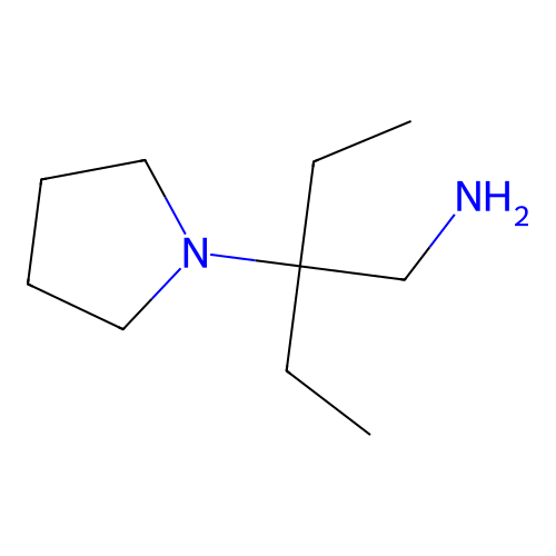 2-Ethyl-2-pyrrolidin-1-ylbutan-1-amine structure