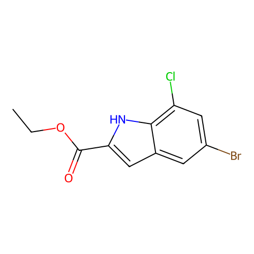ethyl 5-bromo-7-chloro-1H-indole-2-carboxylate structure