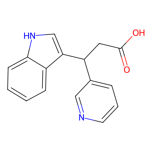 3-(1H-indol-3-yl)-3-pyridin-3-ylpropanoic acid structure