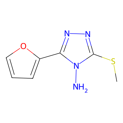 3-(2-Furyl)-5-(methylthio)-4H-1,2,4-triazol-4-amine structure