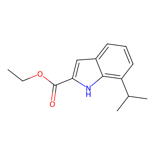 ethyl 7-isopropyl-1H-indole-2-carboxylate structure