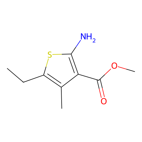 Methyl 2-amino-5-ethyl-4-methylthiophene-3-carboxylate structure