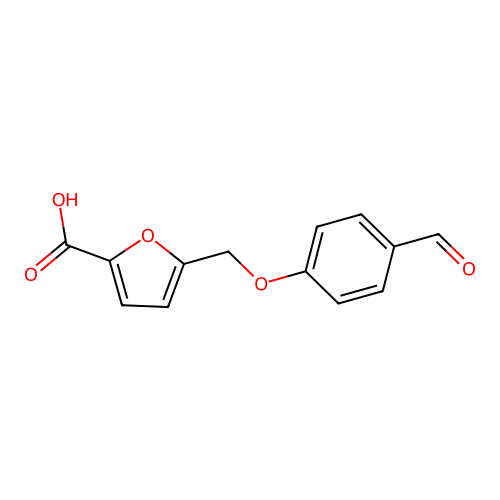 5-[(4-Formylphenoxy)methyl]furan-2-carboxylic acid structure