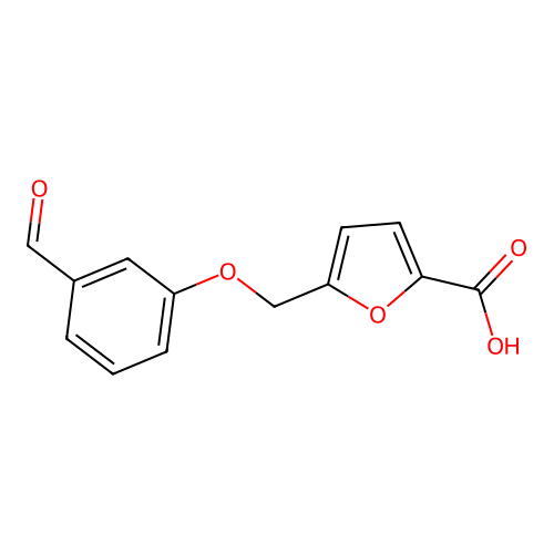 5-[(3-Formylphenoxy)methyl]-2-furoic acid structure