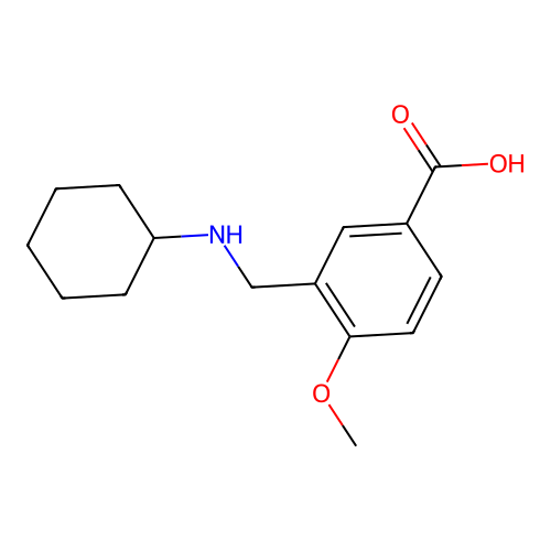 3-[(Cyclohexylamino)methyl]-4-methoxybenzoic acid structure