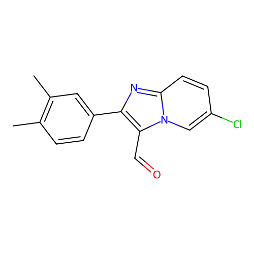 6-Chloro-2-(3,4-dimethylphenyl)imidazo[1,2-a]pyridine-3-carbaldehyde structure