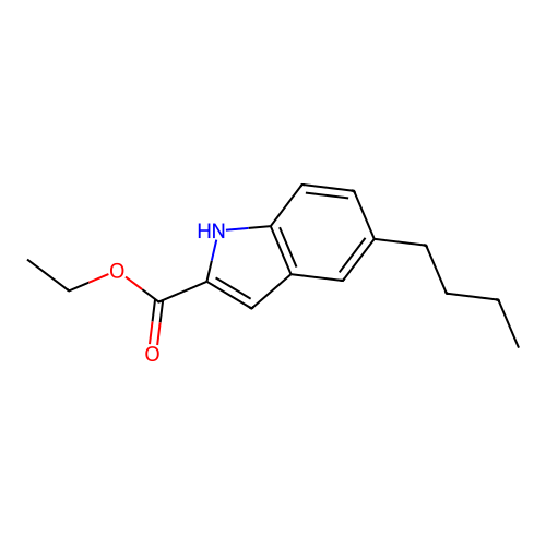 ethyl 5-butyl-1H-indole-2-carboxylate structure