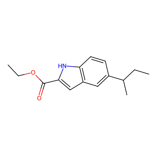 Ethyl 5-sec-butyl-1H-indole-2-carboxylate structure