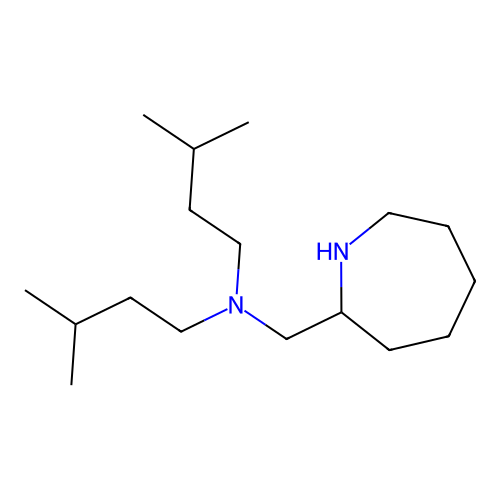N-(Azepan-2-ylmethyl)-N-isopentyl-3-methylbutan-1-amine structure