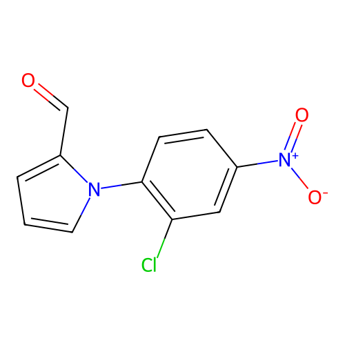 1-(2-chloro-4-nitrophenyl)-1H-pyrrole-2-carbaldehyde structure