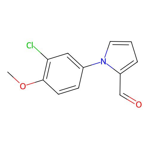 1-(3-chloro-4-methoxyphenyl)-1H-pyrrole-2-carbaldehyde structure