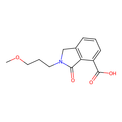 2-(3-Methoxypropyl)-3-oxoisoindoline-4-carboxylic acid structure
