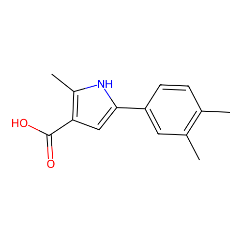 5-(3,4-dimethylphenyl)-2-methyl-1H-pyrrole-3-carboxylic Acid structure