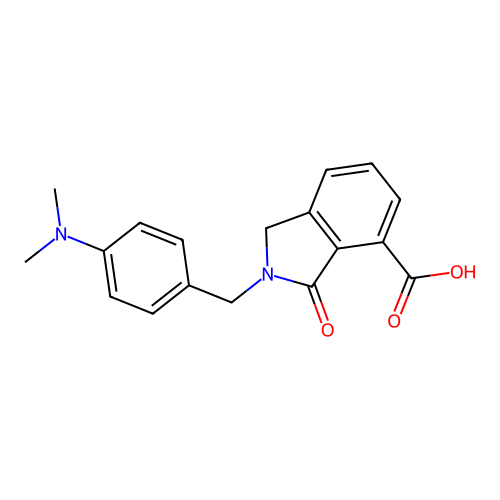 2-(4-(Dimethylamino)benzyl)-3-oxoisoindoline-4-carboxylic acid structure