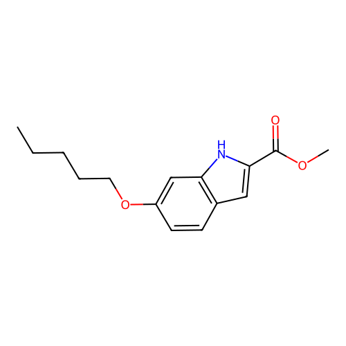 methyl 6-(pentyloxy)-1H-indole-2-carboxylate structure
