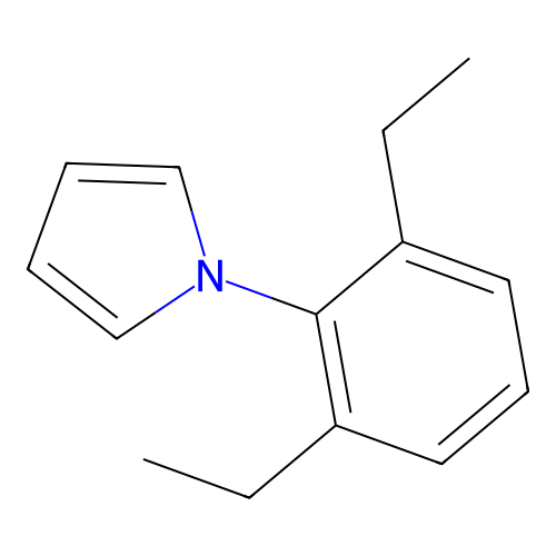 1-(2,6-diethylphenyl)-1H-pyrrole structure