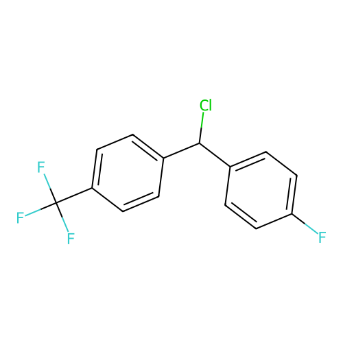 1-[Chloro(4-fluorophenyl)methyl]-4-(trifluoromethyl)benzene structure