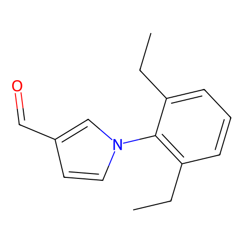 1-(2,6-diethylphenyl)-1H-pyrrole-3-carbaldehyde structure
