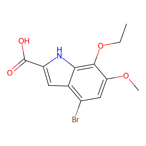 4-bromo-7-ethoxy-6-methoxy-1H-indole-2-carboxylic Acid structure
