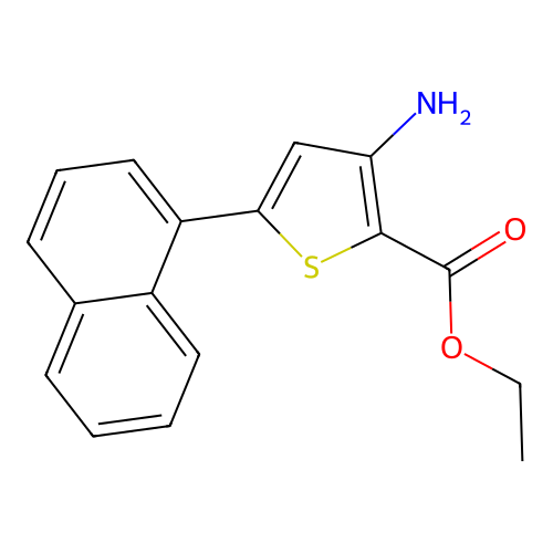 Ethyl 3-amino-5-(1-naphthalenyl)-2-thiophenecarboxylate structure