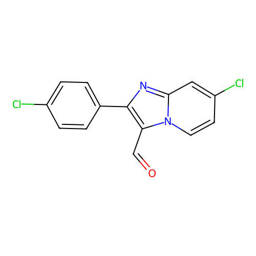 7-Chloro-2-(4-chlorophenyl)imidazo[1,2-a]pyridine-3-carbaldehyde structure
