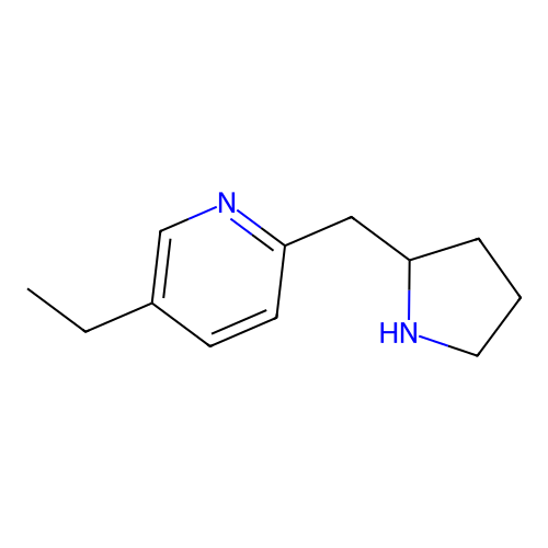 5-Ethyl-2-(2-pyrrolidinylmethyl)pyridine structure