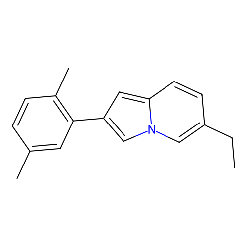 2-(2,5-Dimethylphenyl)-6-ethylindolizine structure