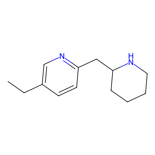 5-Ethyl-2-(2-piperidinylmethyl)pyridine structure