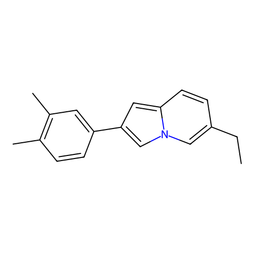 2-(3,4-Dimethylphenyl)-6-ethylindolizine structure