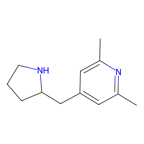 2,6-Dimethyl-4-(2-pyrrolidinylmethyl)pyridine structure