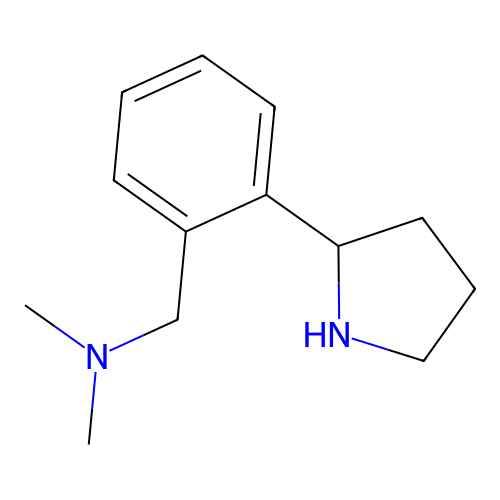 N,N-Dimethyl[2-(2-pyrrolidinyl)phenyl]methanamine structure
