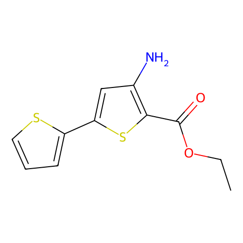 Ethyl 3-amino-5-(2-thienyl)thiophene-2-carboxylate structure